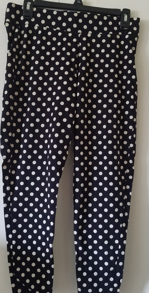 Torrid leggings black white polkadot